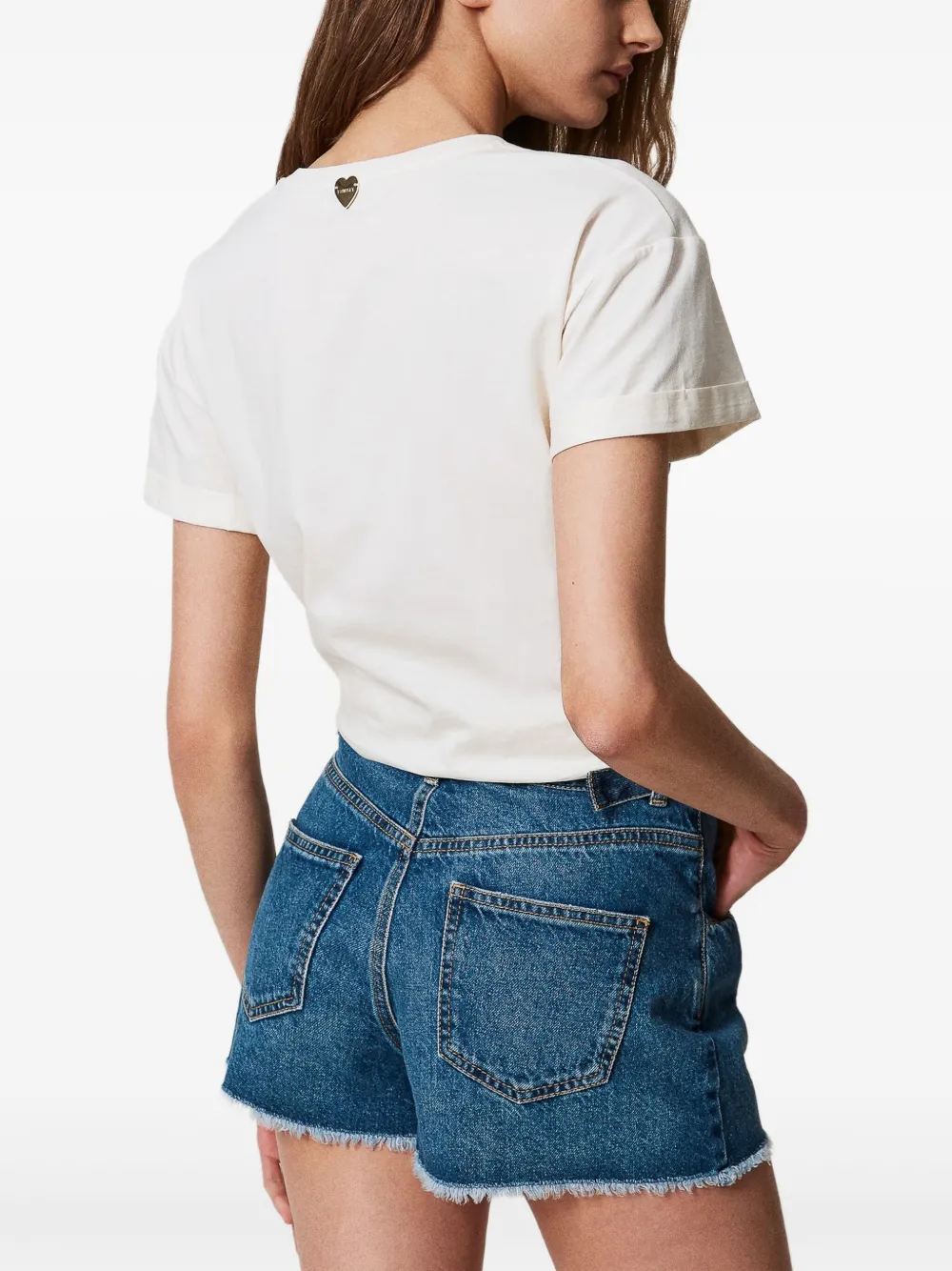 TWINSET GRAPHIC-PRINT TIE-FRONT TOP