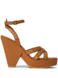 TWINSET 120mm stud-embellished sandals - Brown
