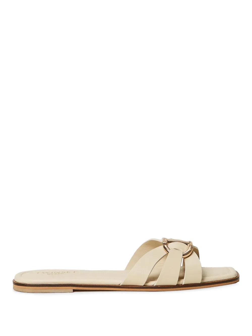 TWINSET LOGO-BUCKLE SLIDES