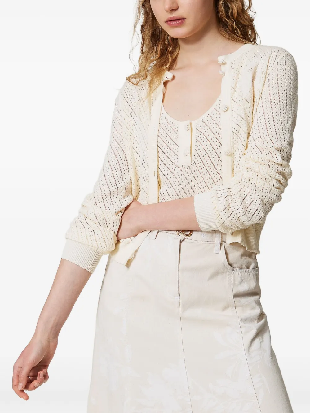 TWINSET pointelle-knit cardigan | Cardigans | Image 2