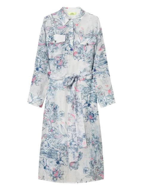 TWINSET vestido camisero con estampado floral