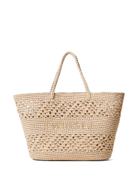TWINSET logo-embroidered tote bag