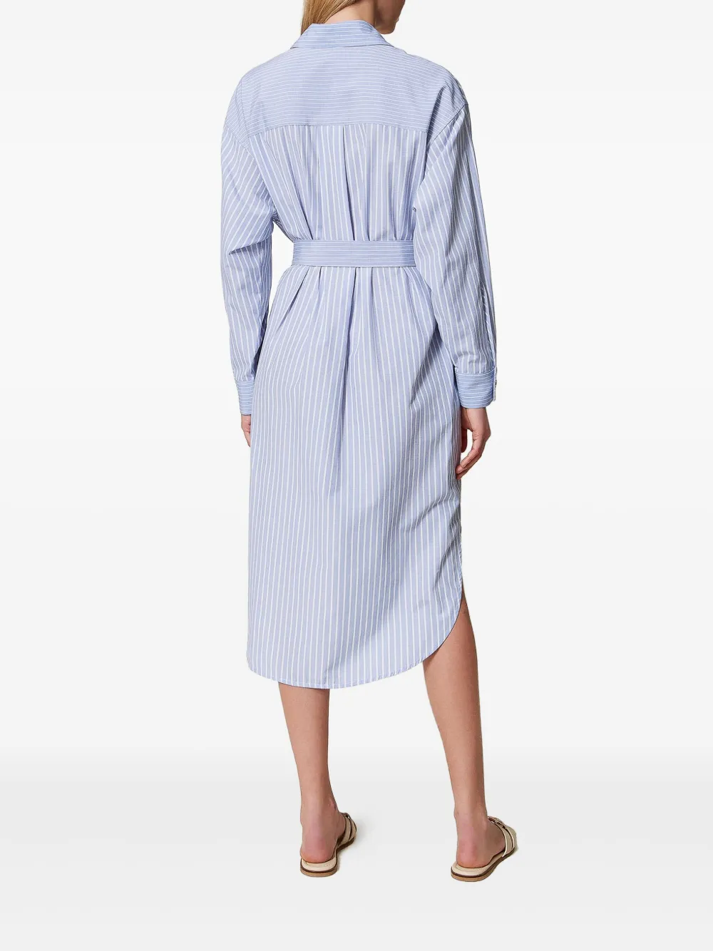 TWINSET Gestreepte blousejurk Blauw