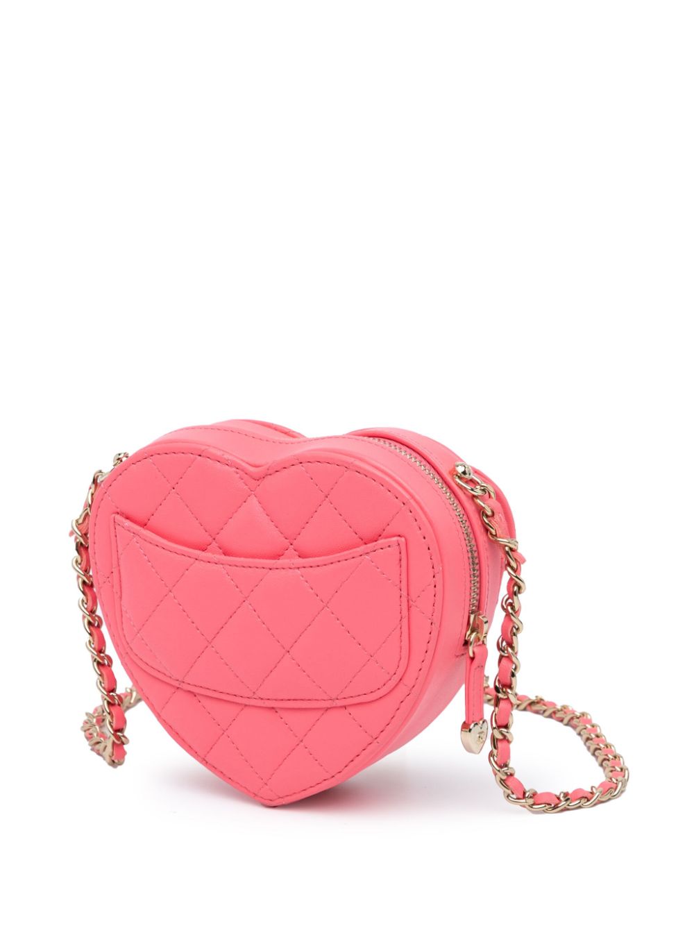 Cheap HOT SALE CHANEL 2021 Mini Lambskin CC in Love Heart crossbody bag Women