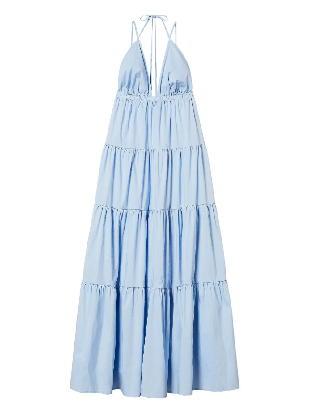 Shop Twinset Poplin Dress In Blue