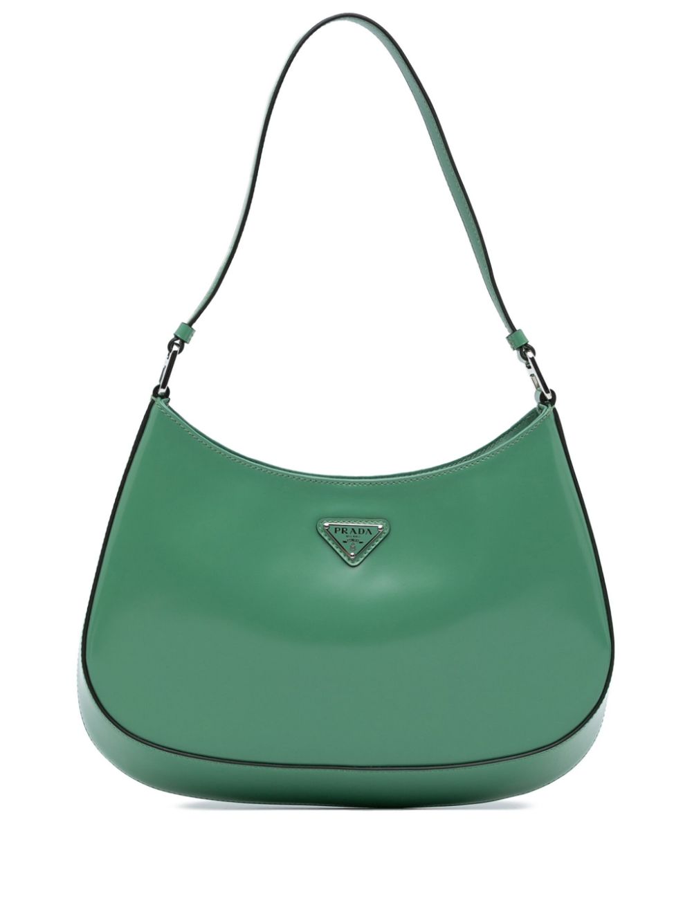 Pre-owned Prada 2013-2024 Spazzolato Cleo Shoulder Bag In Green