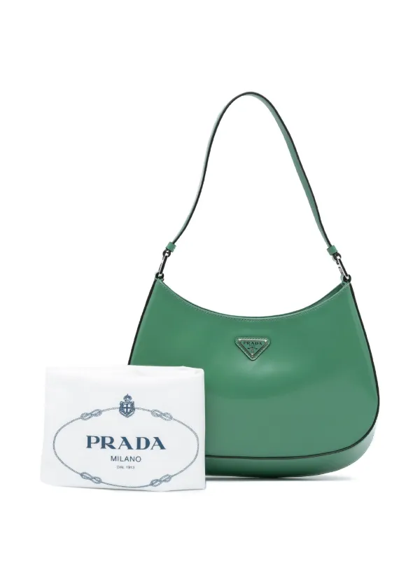 Prada Pre-Owned 2013-2024 Spazzolato Cleo Shoulder Bag | Green 