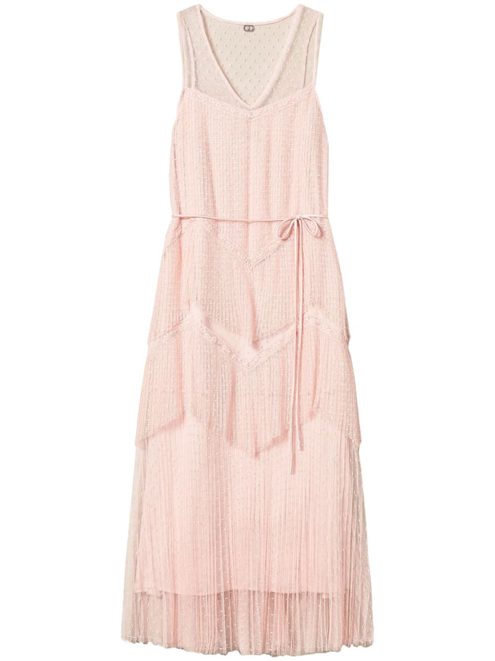 pleated tulle dress