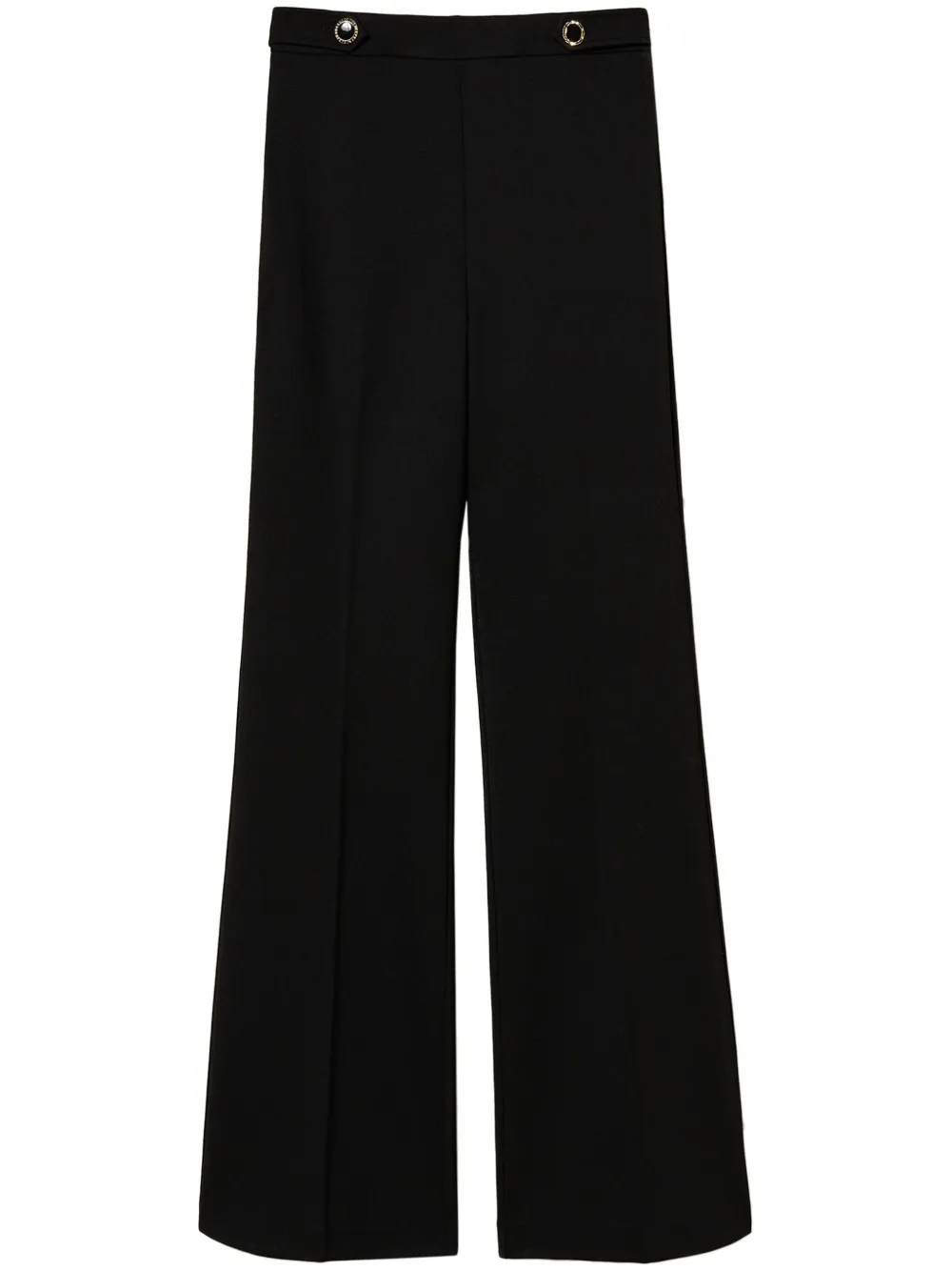 jewel-buttons palazzo pants