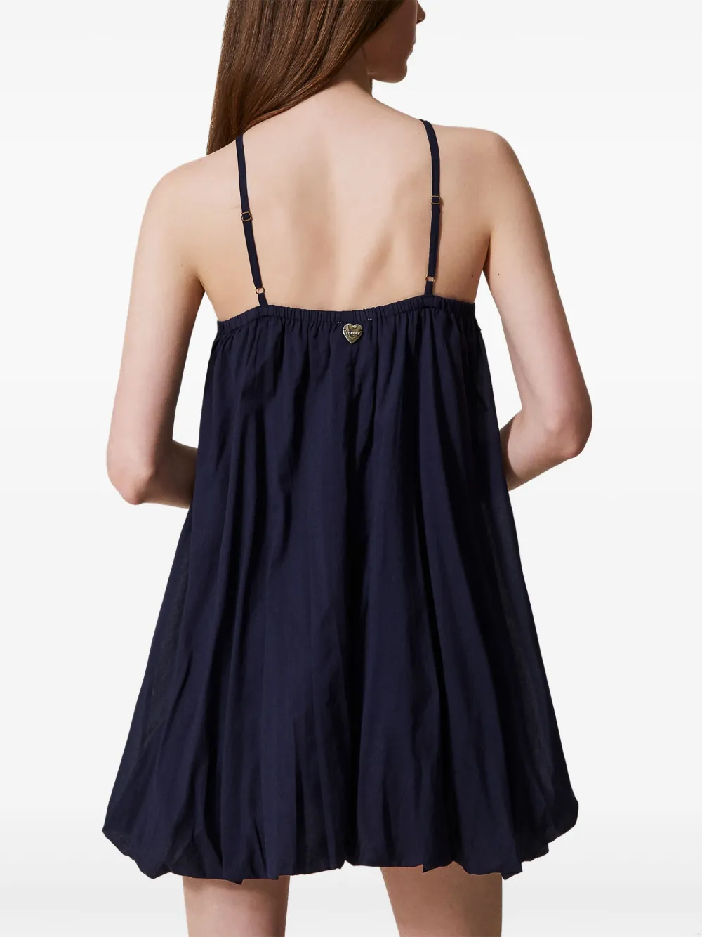TWINSET Jurk met bloemenpatch Blauw