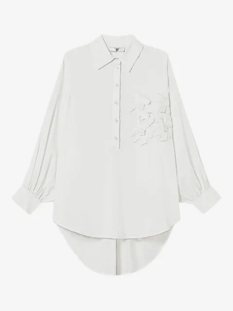 TWINSET floral-appliqué shirt