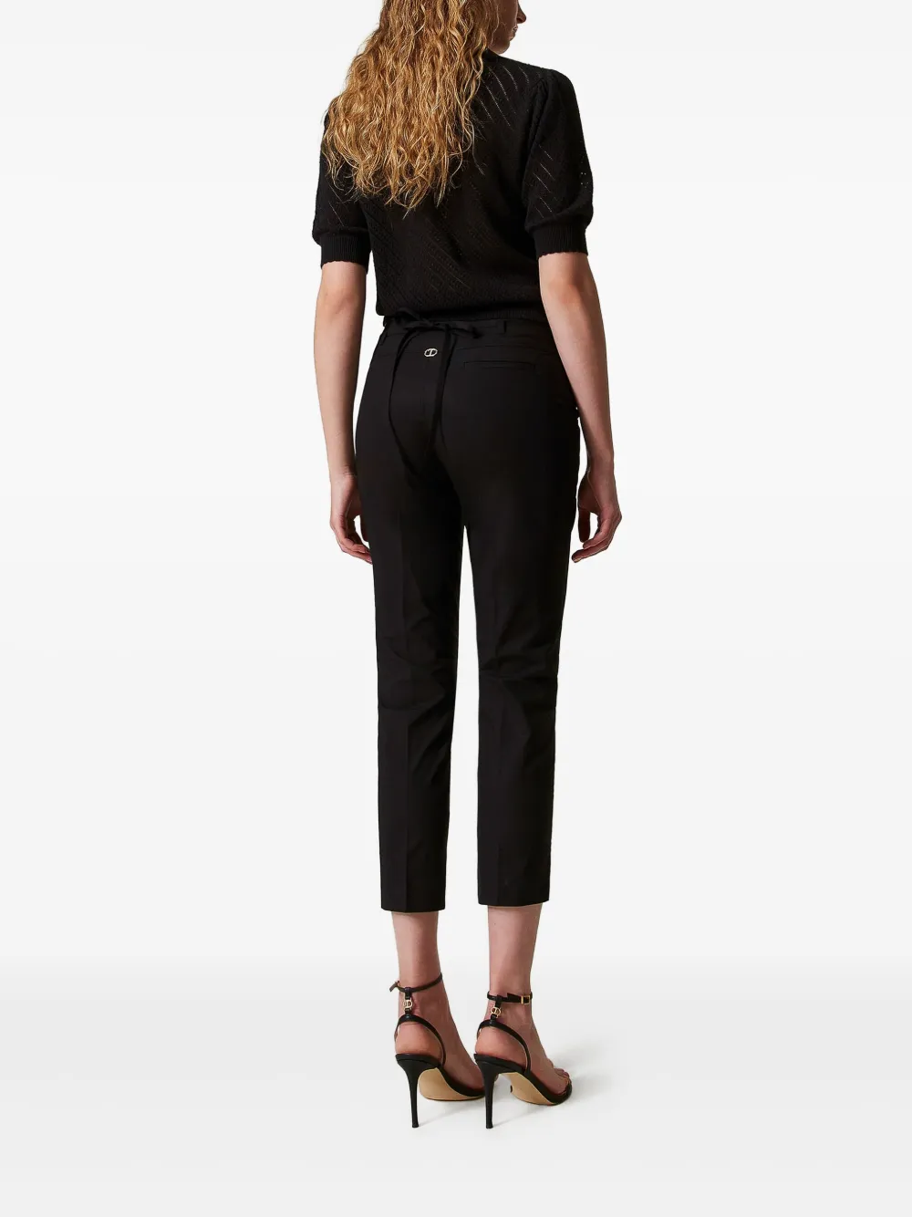 TWINSET Broek van stretch-katoen Zwart