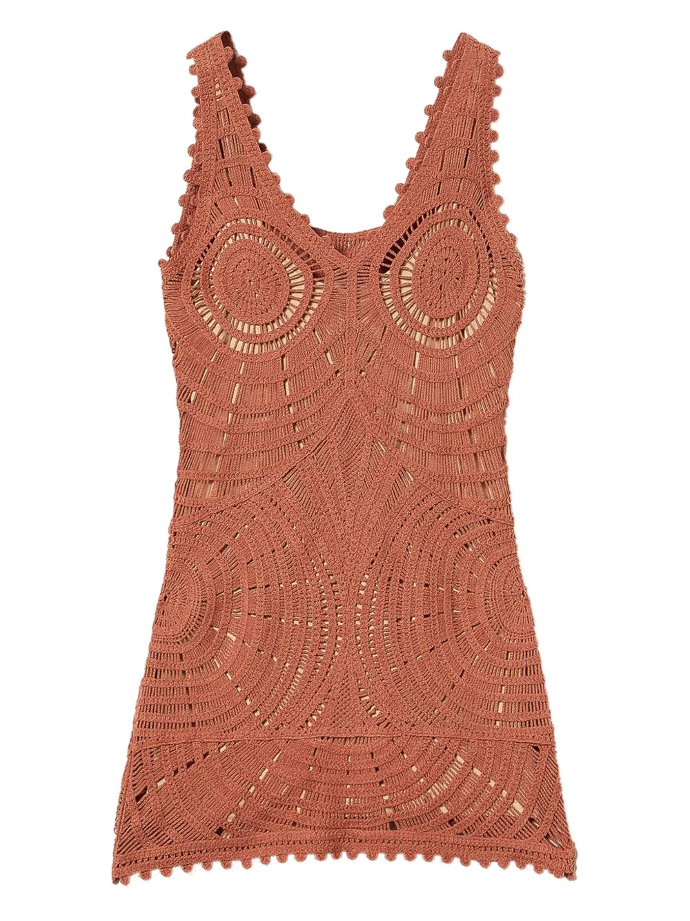 TWINSET crochet-knit dress Bruin