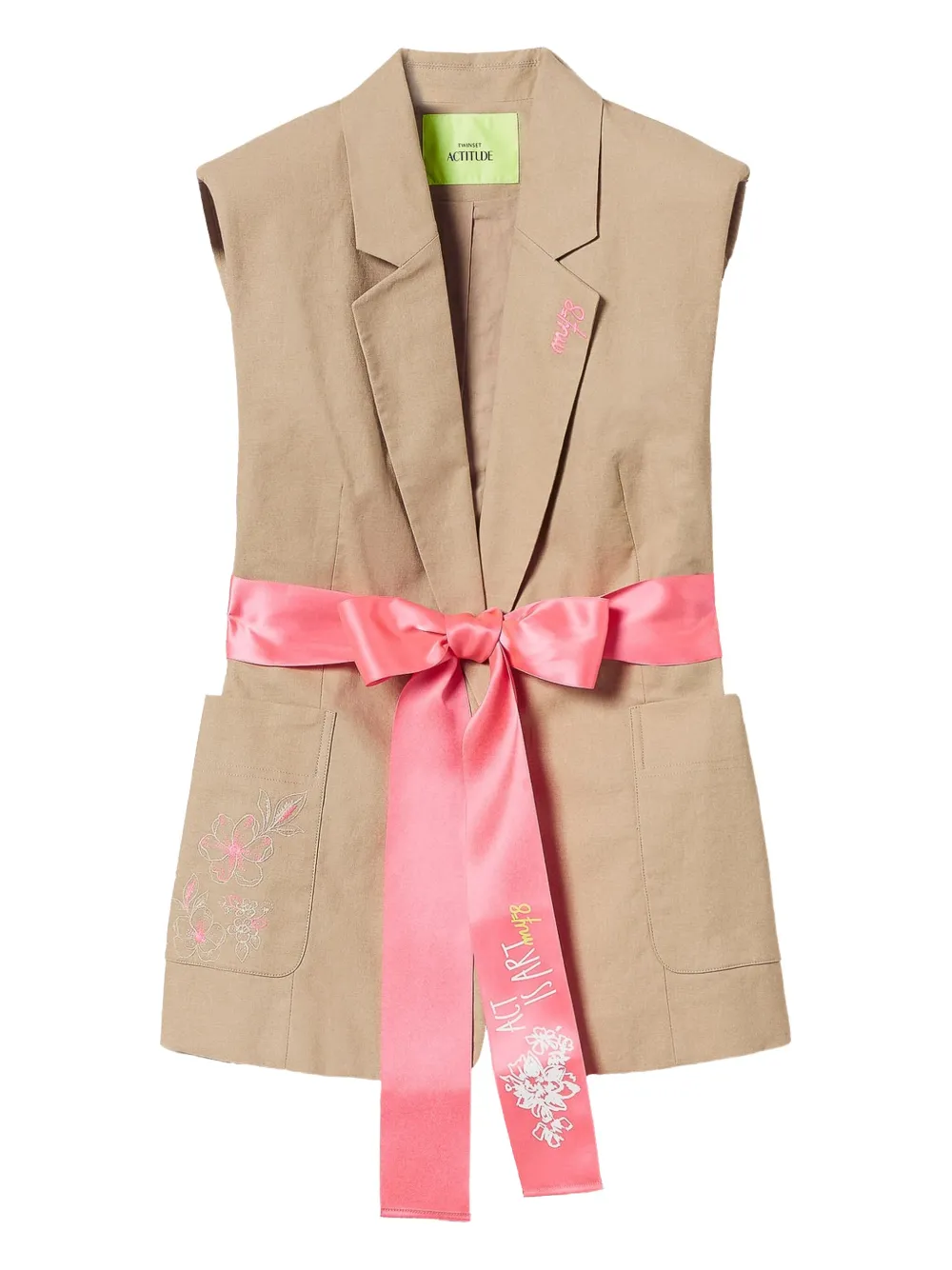 TWINSET Blazer met ceintuur Beige