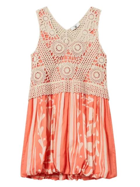 TWINSET vestido corto con detalle de crochet