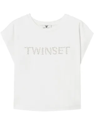新品ツインセット　Tシャツ(カットソー)　白×赤 #S　TWIN-SET ツインセット Tシャツ(カットソー) 白×赤 #S TWIN-SET