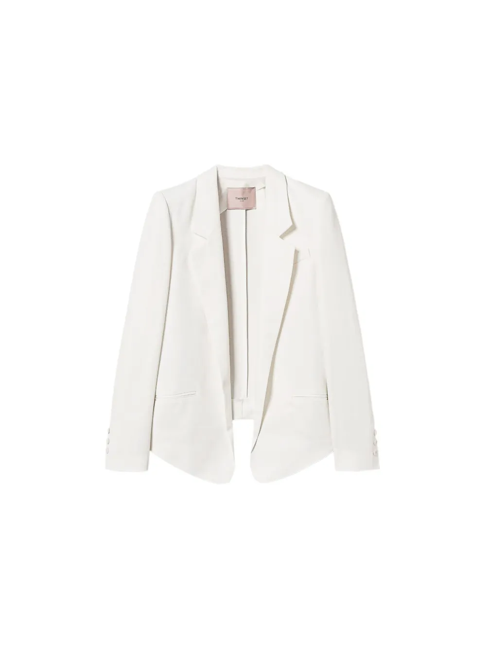 Twinset Open-front Blazer In White