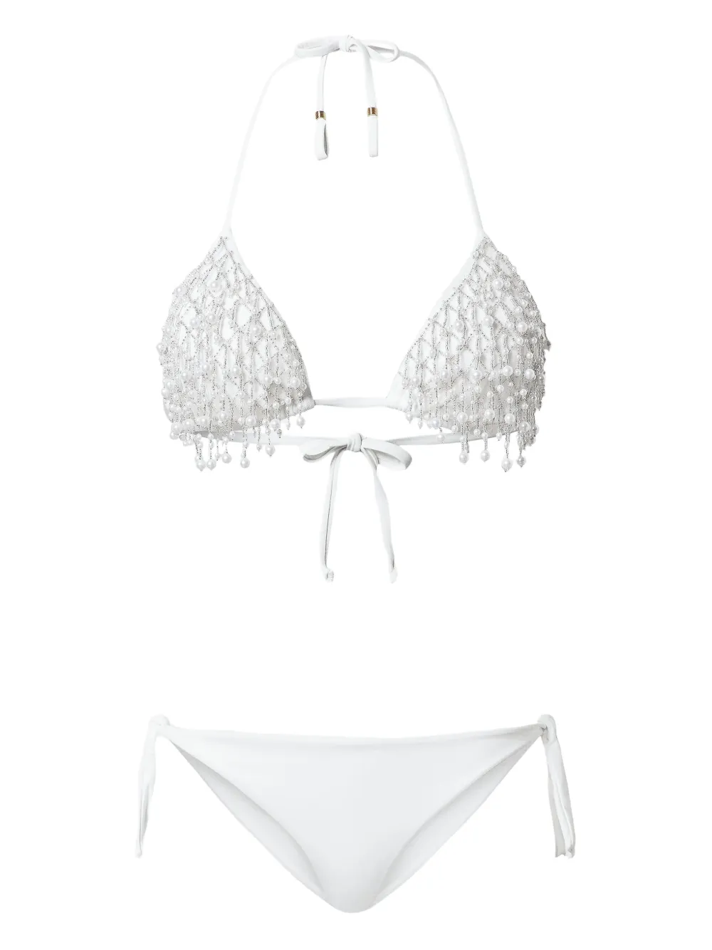 TWINSET bikini estilo triángulo con cuentas | blanco | Image 1