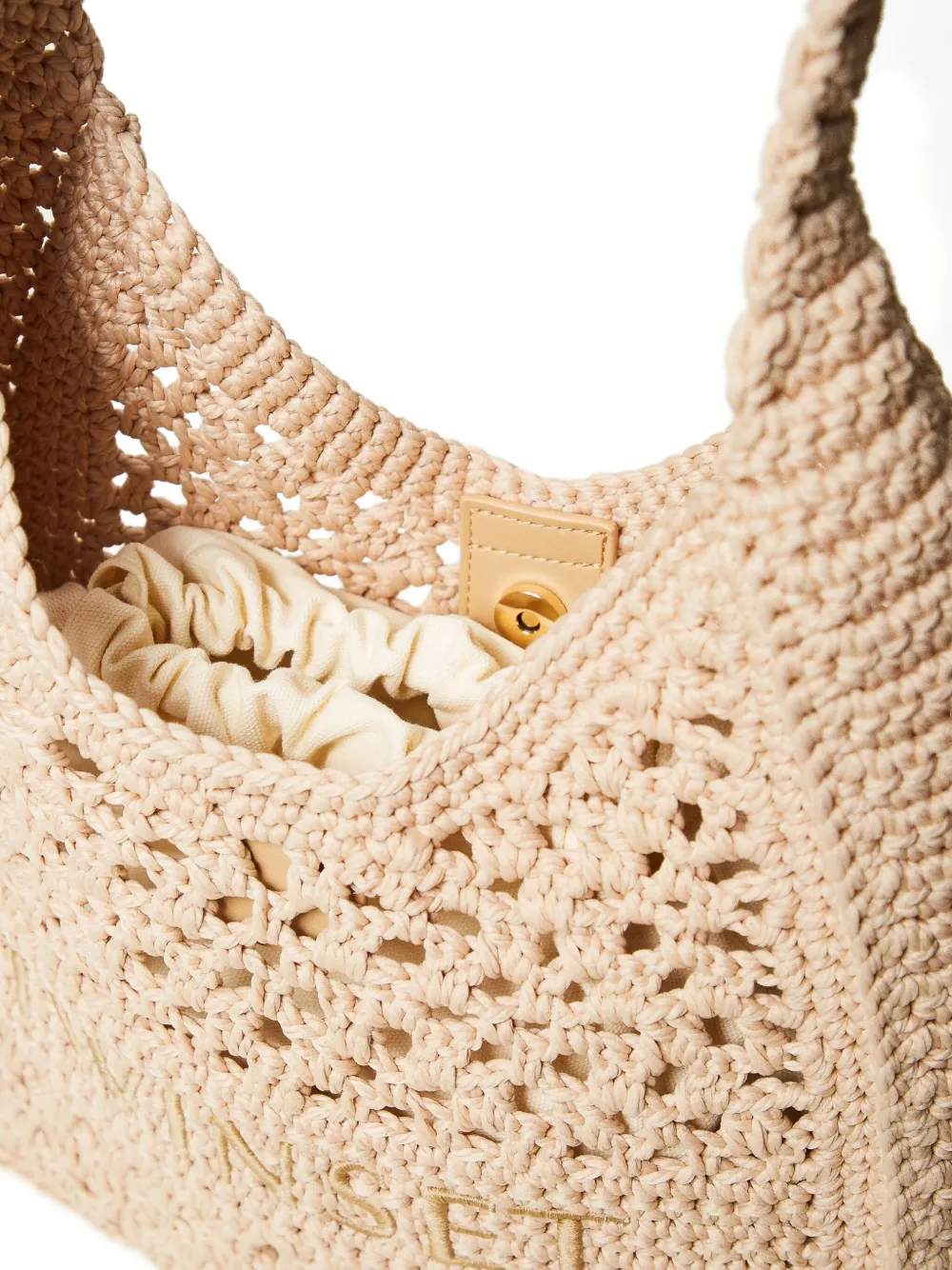 TWINSET Shopper met geborduurd logo 00497 Natural White