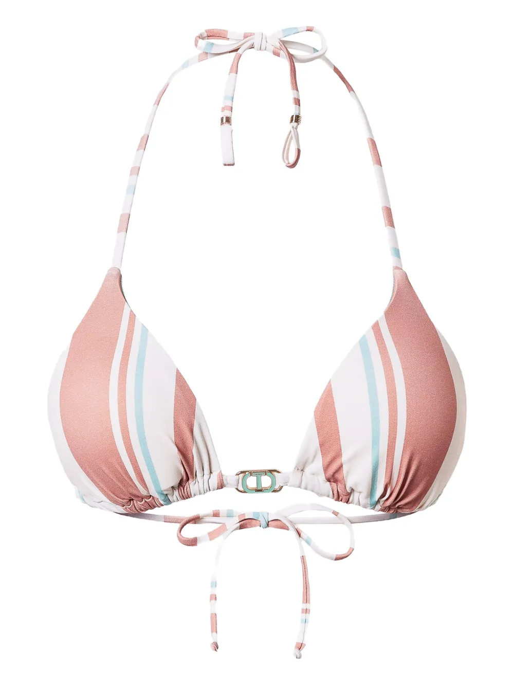 TWINSET striped triangle bikini top - オレンジ TWINSET striped triangle bikini top - オレンジ