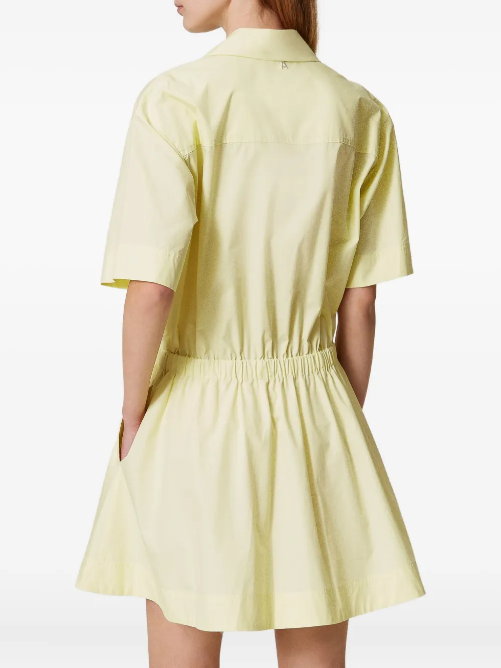 TWINSET Katoenen mini-blousejurk Geel