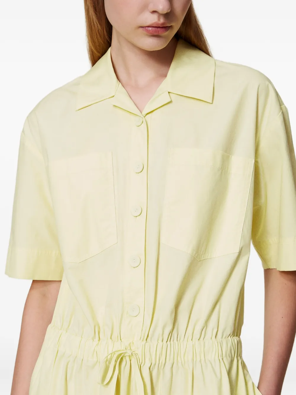TWINSET Katoenen mini-blousejurk Geel