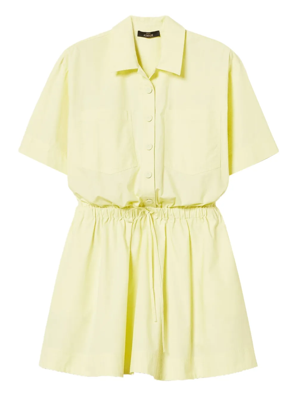 TWINSET Katoenen mini-blousejurk Geel