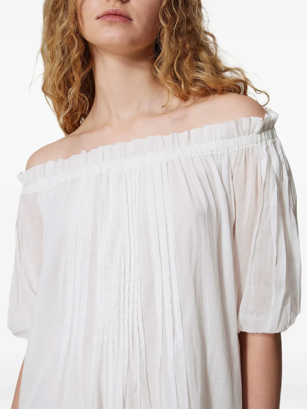 TWINSET Off-shoulder shirt Wit