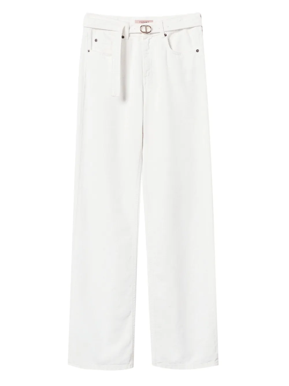 TWINSET Jeans met wijde pijpen Wit