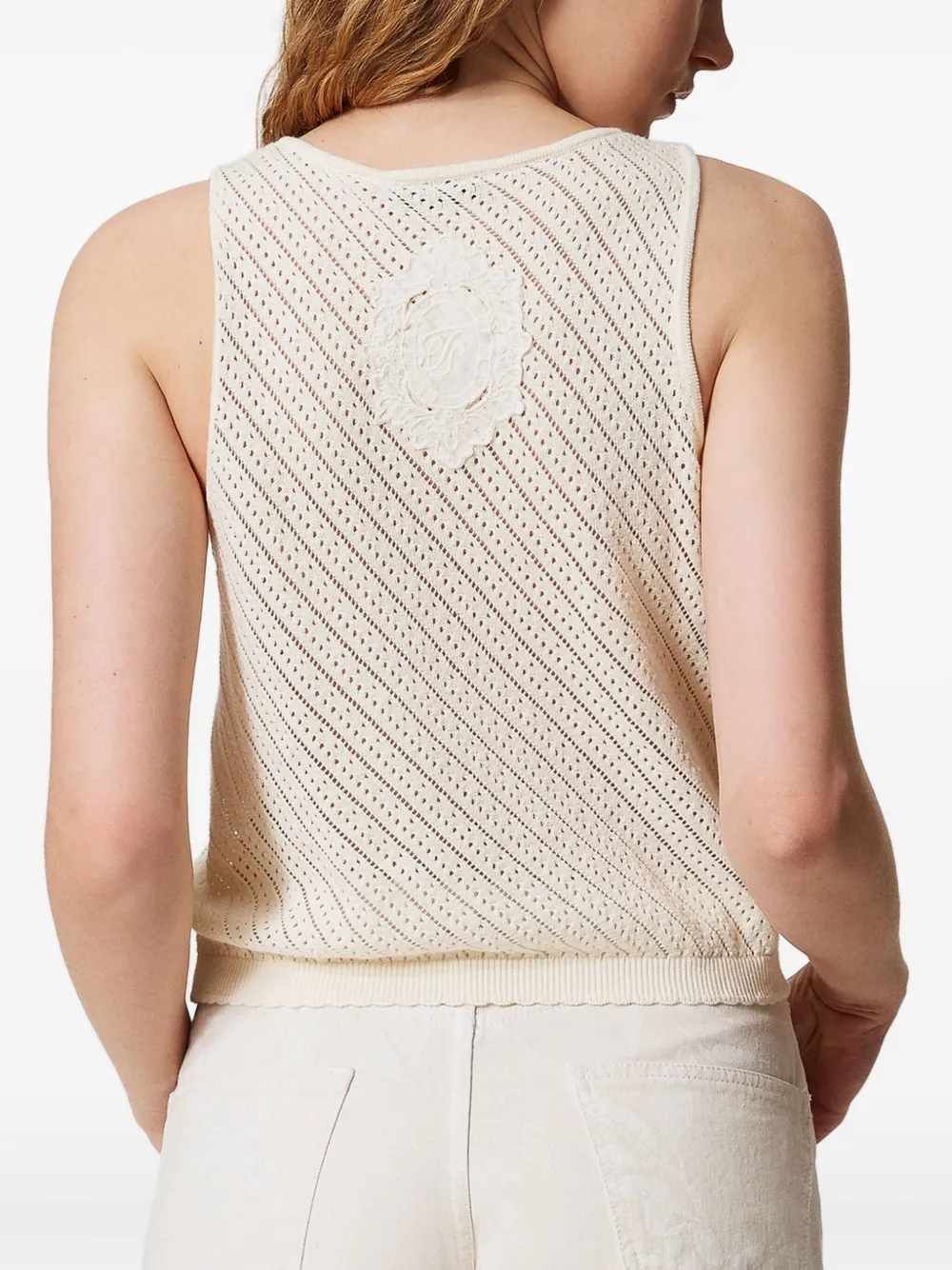TWINSET Mouwloze top Wit