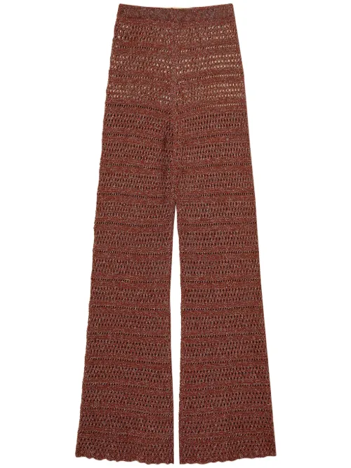 TWINSET pantalon en maille - Marron - TWINSET - Modalova