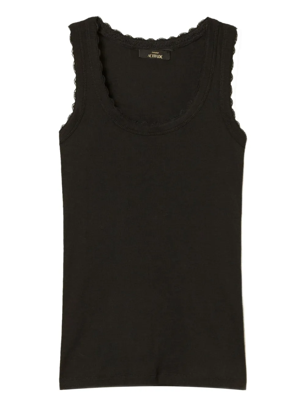 TWINSET top con bordes festoneados | negro | Image 1