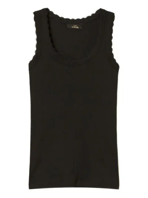 TWINSET top con bordes festoneados