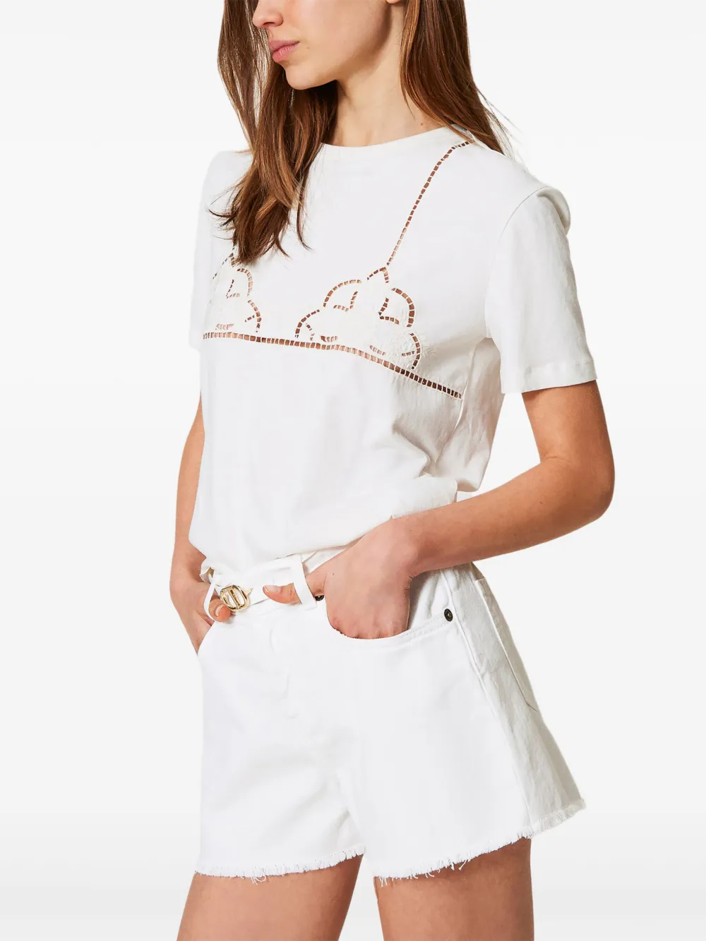 TWINSET Katoenen T-shirt Wit
