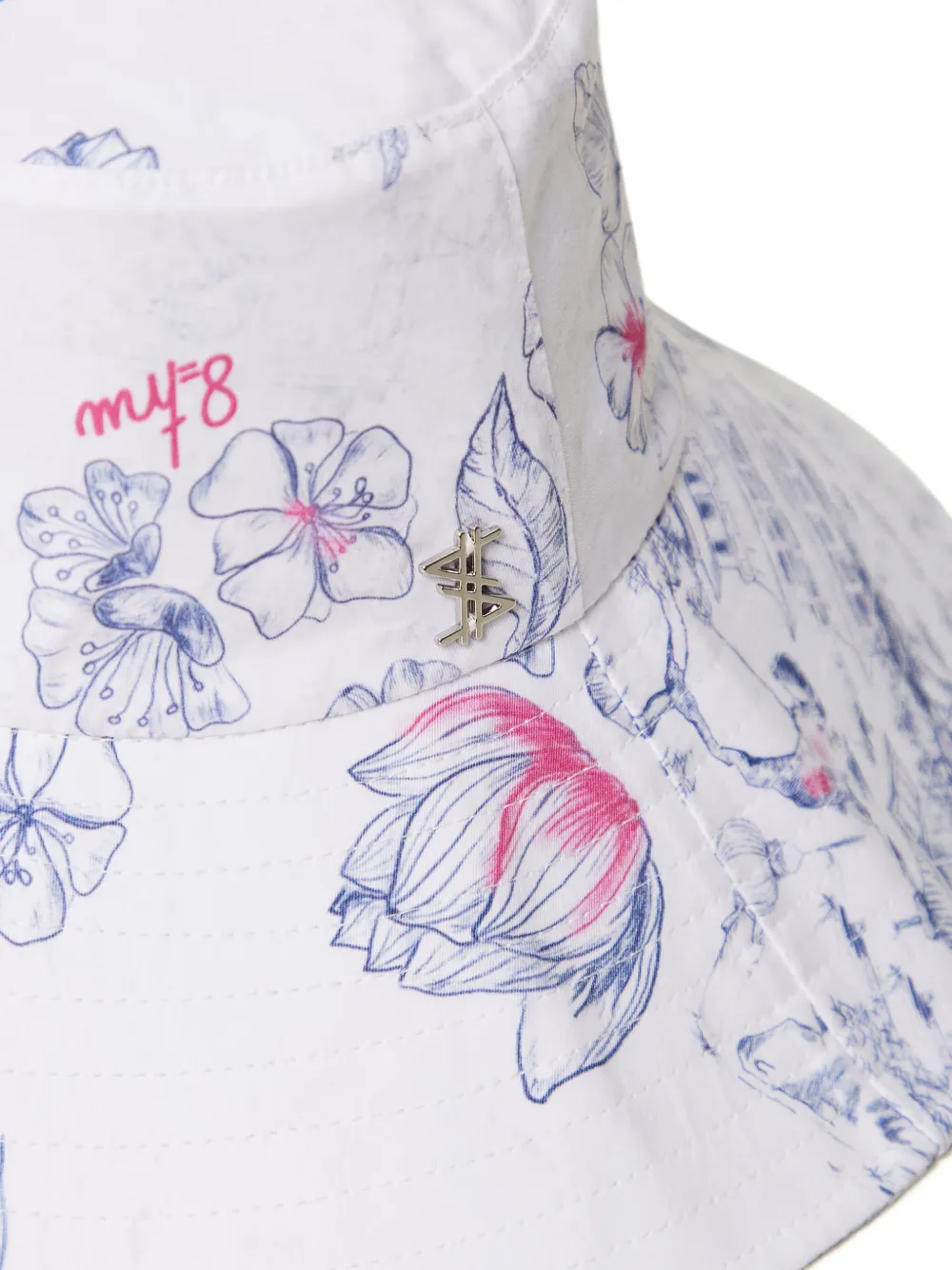 TWINSET Vissershoed met bloemenprint Wit