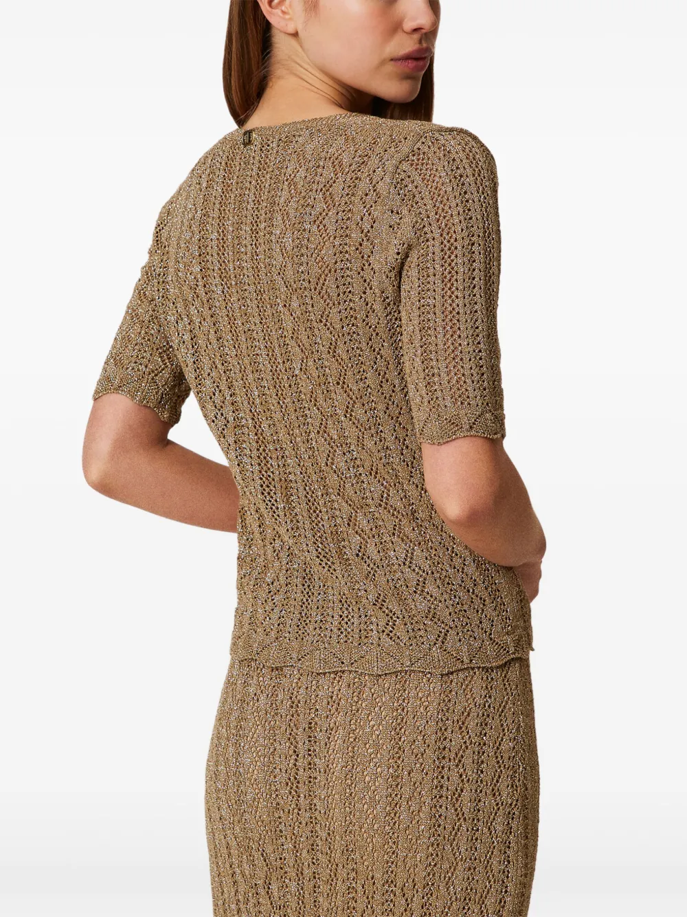 TWINSET Top met V-hals Beige