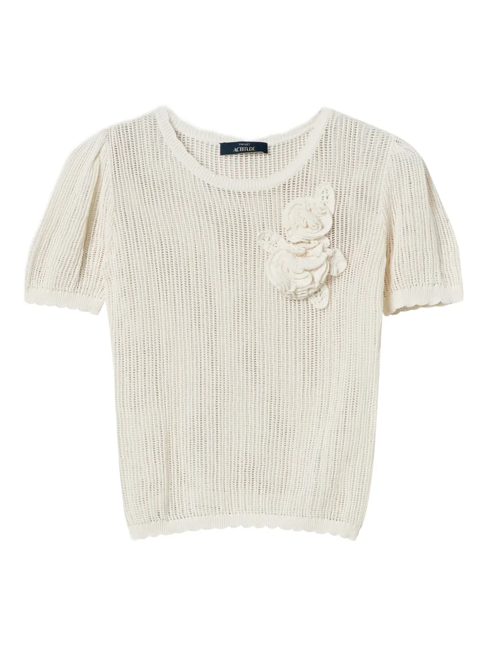 TWINSET Trui met bloemenpatch Wit