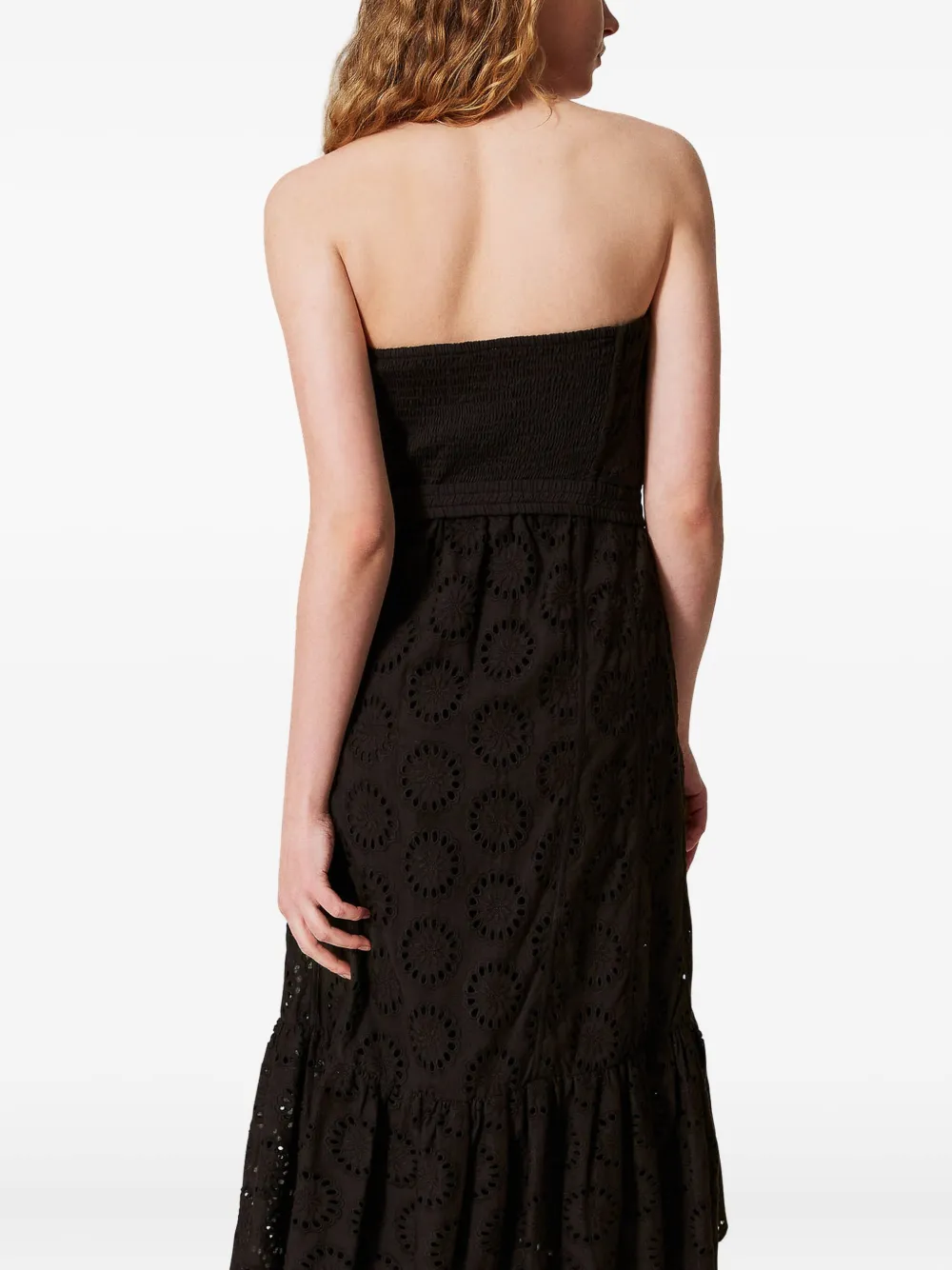 TWINSET Jurk met broderie anglaise Zwart