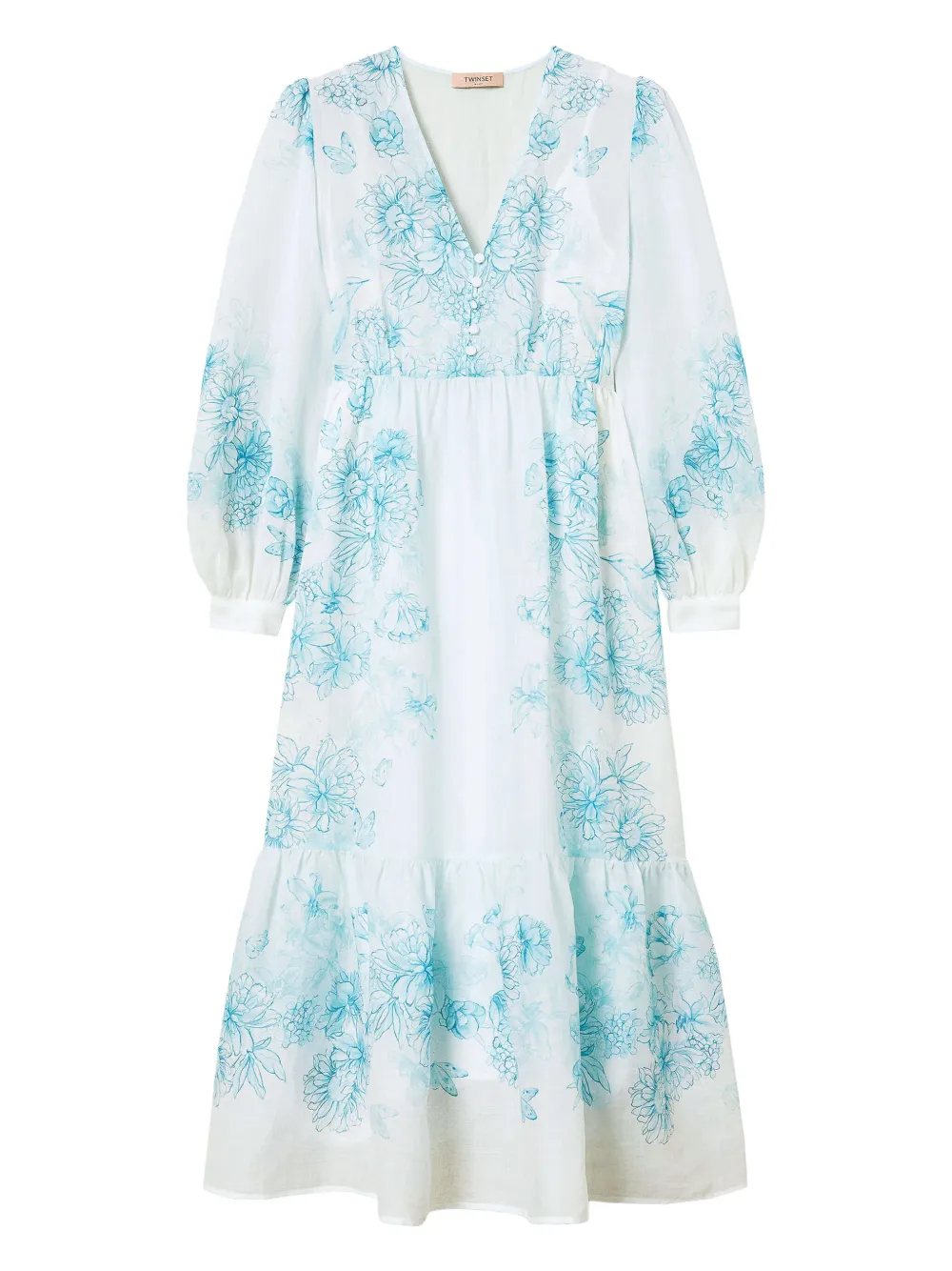 TWINSET Jurk met bloemenprint Wit