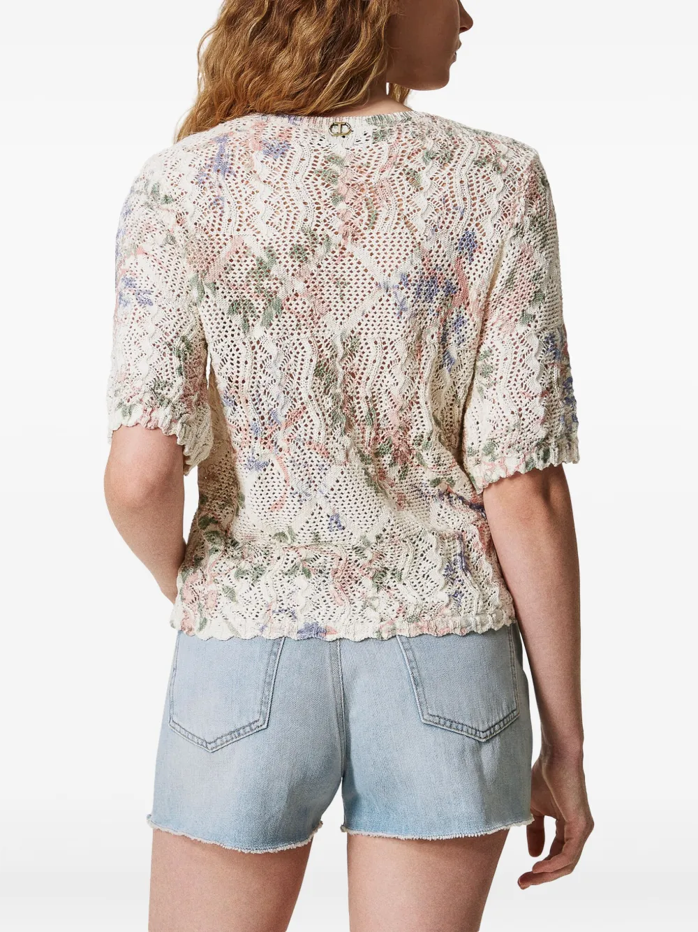 TWINSET Gebreid T-shirt Wit