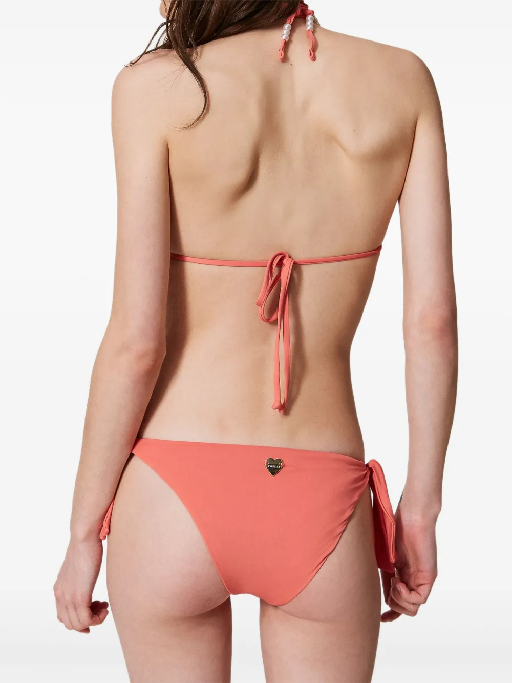 TWINSET Bikinislip met strik aan de zijkant Oranje