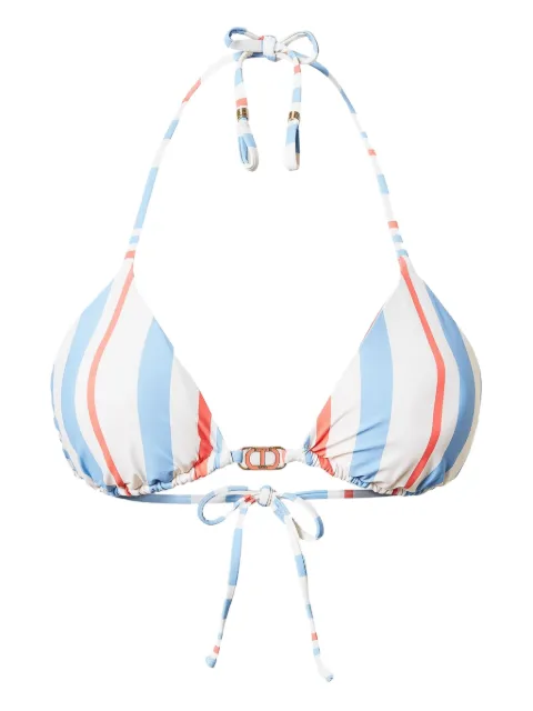 TWINSET striped triangle bikini top