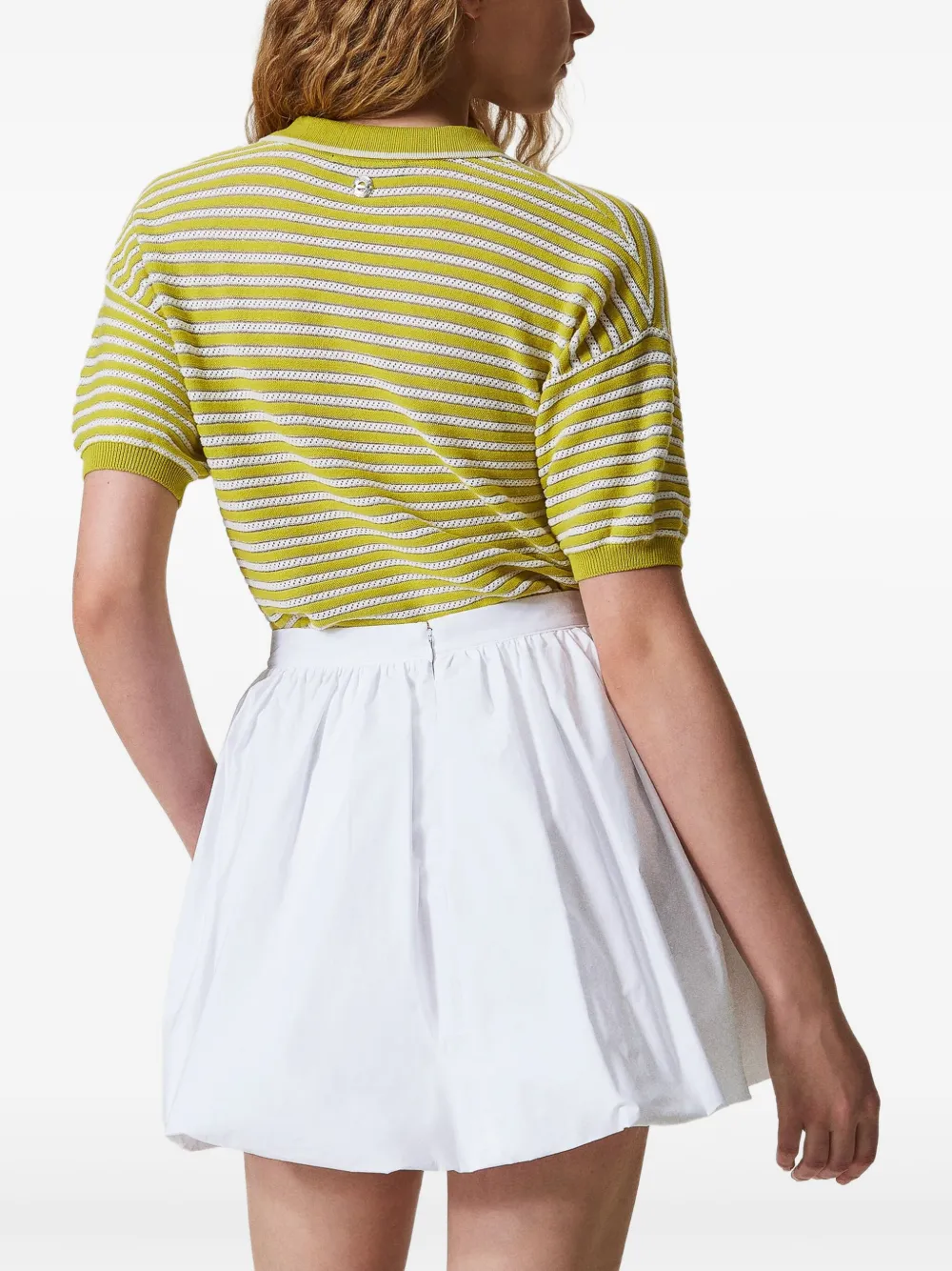 TWINSET Rok met katoenblend Wit