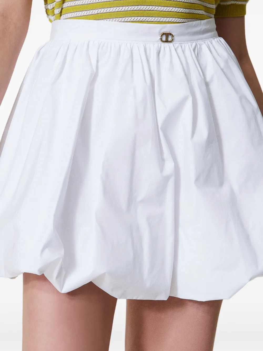 TWINSET Rok met katoenblend Wit