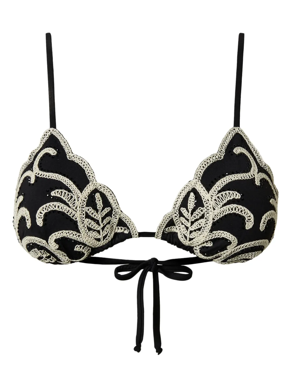 embroidered bikini top