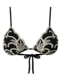 TWINSET embroidered bikini top - Black