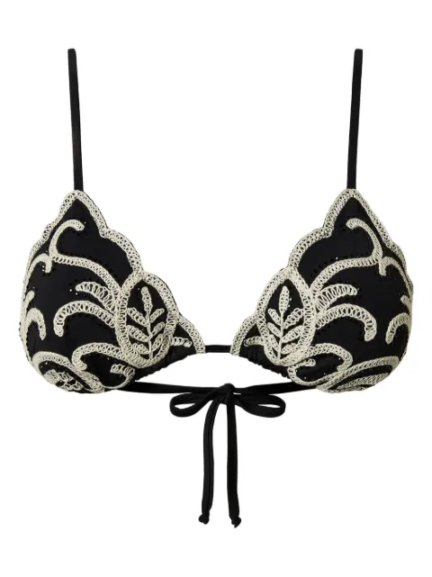 TWINSET embroidered bikini top