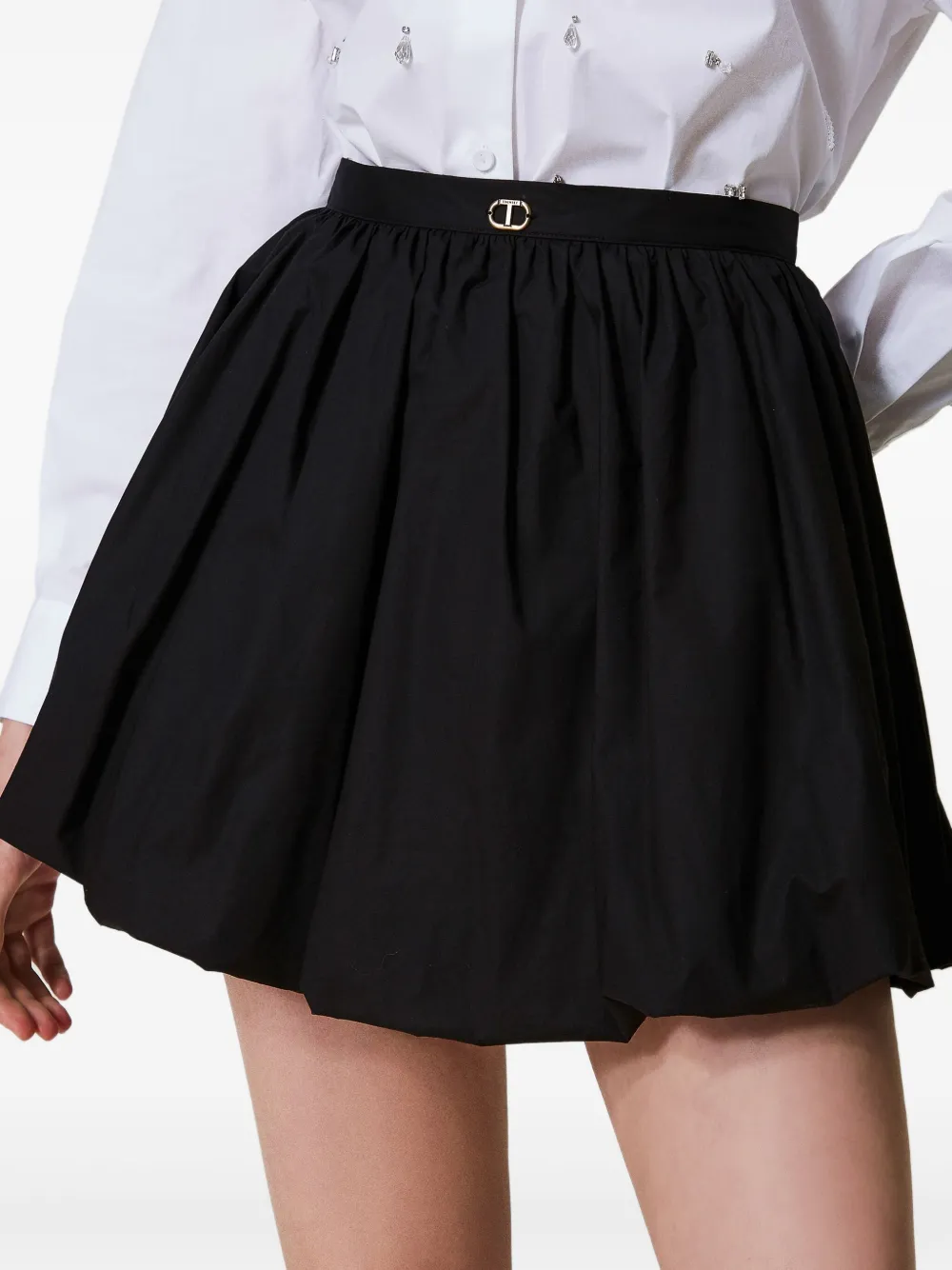 TWINSET Rok met katoenblend Zwart