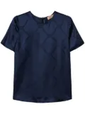TWINSET Oval T-jacquard T-shirt - Blue