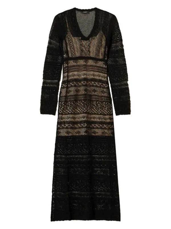 TWINSET Knitted Dress | Black | FARFETCH BH